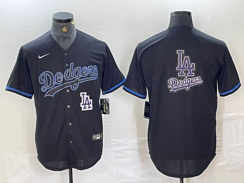 Men 2025 Los Angeles Dodgers Blank Black Shadows Nike MLB Jersey style 62340